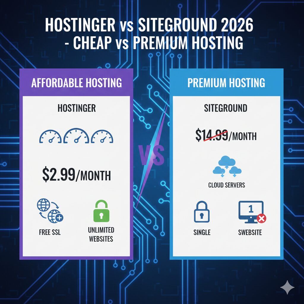 Hostinger vs SiteGround 2026 Comparison – Cheap vs Premium Hosting ...